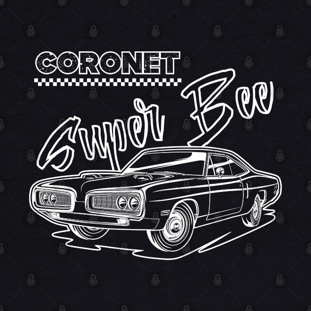 Coronet Super Bee - White Print by WINdesign